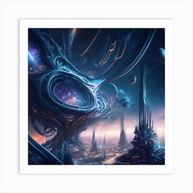 Futuristic City 25 Art Print