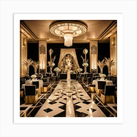 Gatsby Wedding Reception 1 Art Print