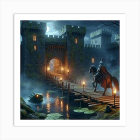 Castle At Night 1 Art Print