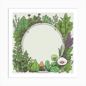 Frame Of Herbs 44 Art Print