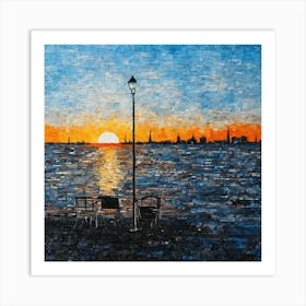 Sunset On The Venice Art Print