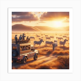 Sunset In Kenya Art Print