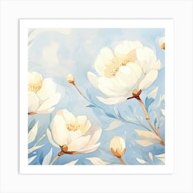 White Peonies 1 Art Print