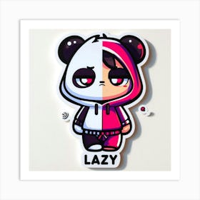 Lazy Panda 1 Art Print