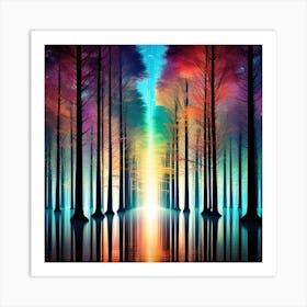 Rainbow Forest 1 Art Print