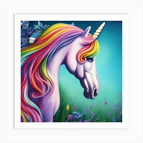 Rainbow Unicorn Art Print