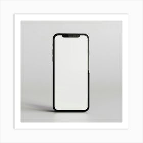 Black Iphone X Mockup Art Print