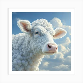 White Sheep Art Print