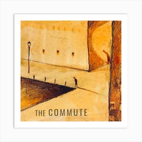 The Commute The Lonely Man Square Art Print