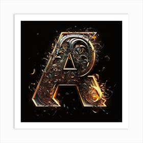 Letter A 4 Art Print