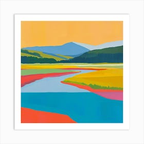 Colourful Abstract Yellowstone National Park 1 Art Print