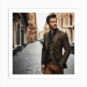 Man In A Brown Suit Art Print