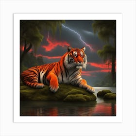 Tiger In The Forest 1 Art Print