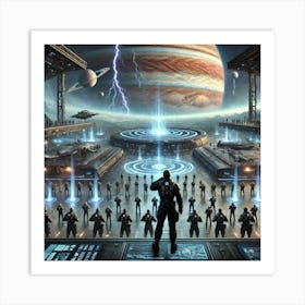 A Dramatic Sci Fi Depiction Of The Jovian Syndicat Art Print