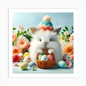 An Image Of The Easter Bunny 3 Art Print