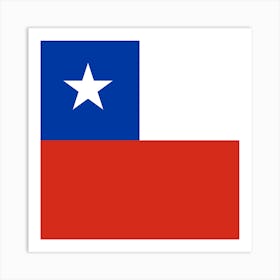 Chile Flag Art Print