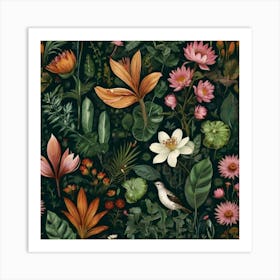 Floral Wallpaper 2 Art Print