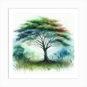 Watercolor Tree Art Print