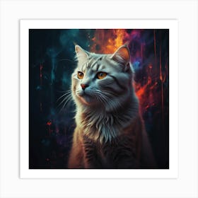 Cat In Space Art Print