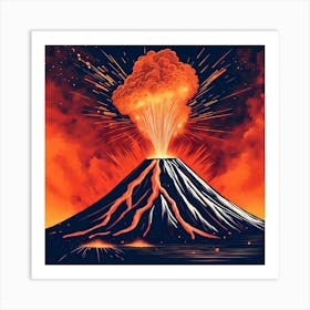 Volcano Eruption 8 Art Print