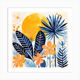 Tropical Flowers Art Print