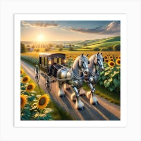 Horse Drawn Carriage Art Print