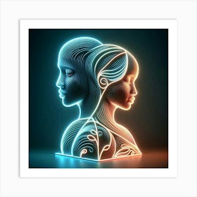 A man and woman 2 Art Print