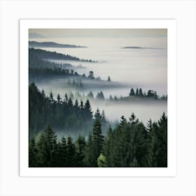 Firefly Misty Landscapes Enveloped In Ethereal Calm 57121 Art Print