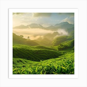 Rolling green hills 1 Art Print