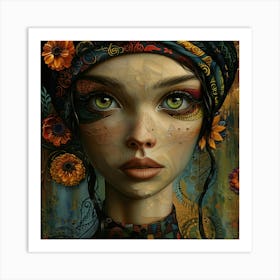 Girl In A Turban Art Print