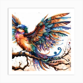 Bird with vibrant colour Art Print