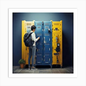 Firefly Travel, Locker, School, Gym, Storage, Secure, Personal, Belongings, Safety, Convenience, Org (9) Art Print