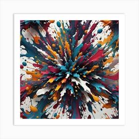 Abstract Paint Splashes 2 Art Print