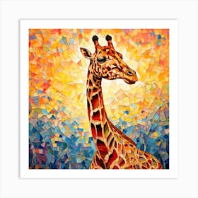 Maraclemente Mosaic Giraffe Colorful Full Page No Negative Spac C45b0a7c 98f2 4fbf A26d 084fb216b1f6 Art Print