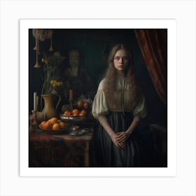 Portrait Of A Young Girl 3 Art Print