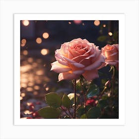 Roses In The Garden Art Print