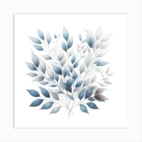 Watercolor Leaves 2 Art Print