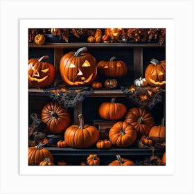 Halloween Pumpkins 15 Art Print