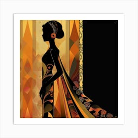 Silhouette Of A Woman 80 Art Print