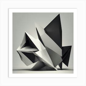 Abstract Geometric Sculpture Art Print