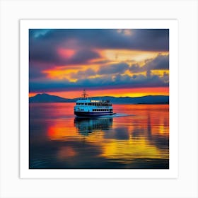 Sunset On The Water 16 Art Print