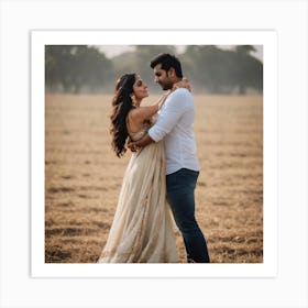 Couple In A Field Art Print