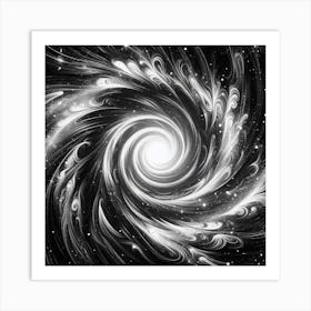 Black and White Abstract Art 243 Art Print