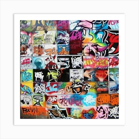 Graffiti Wall 3 Art Print