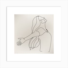 Woman With Arms Outstretched Art Print