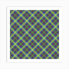 Plaid Fabric 81 Art Print