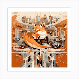 Fox In The City Art Print