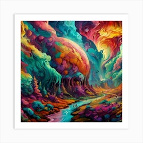 Psychedelic Painting Art Print