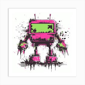 Design Retro 8 Bit Space Invader Affiche