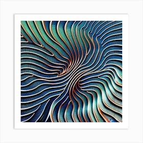 patterns resembling circuitry, representing the intersection of technology and nature 7 Art Print